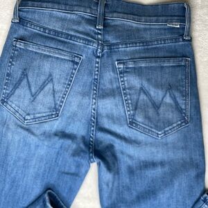 MOTHER The Tomcat Ankle Women's Straight Leg High Rise Blue Jeans